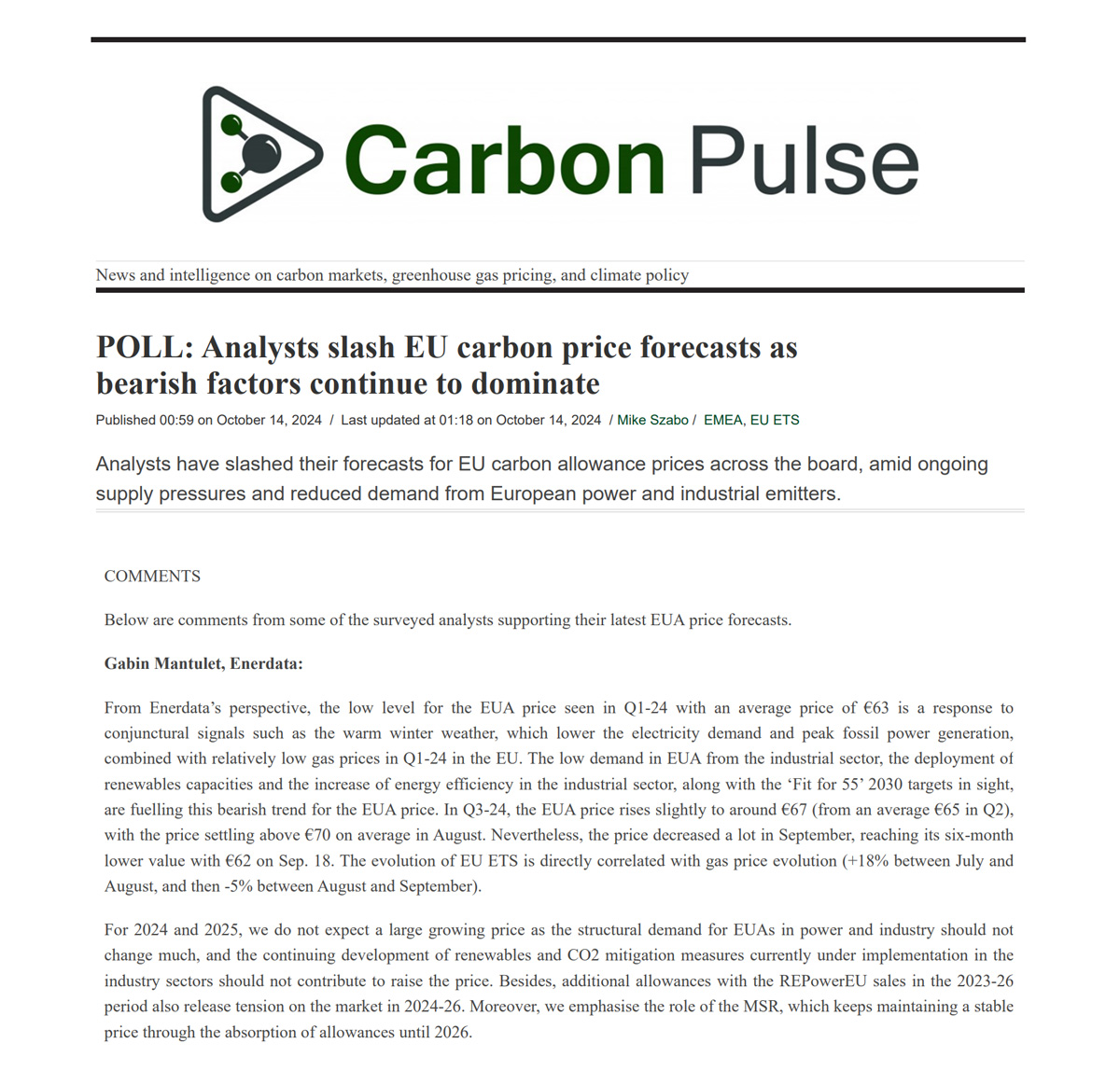 为 Carbon Pulse
